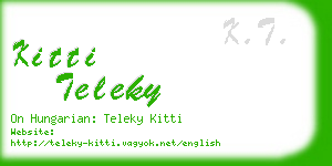 kitti teleky business card